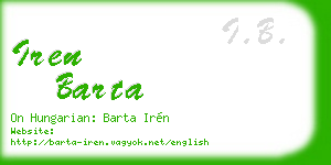 iren barta business card